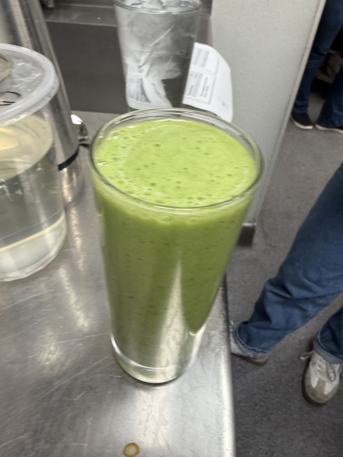 Fresh-pressed green juice